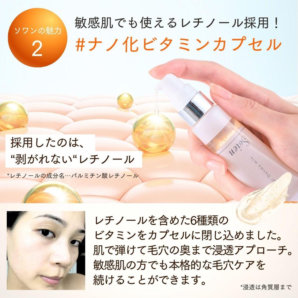 Re9 Sowan C Dermamix Pore Care Serum Для более чем 20 лет проблем с порами и сужения пор без витаминов 30-дневный запас 2 Dr. [открытое провисание] шелушение,