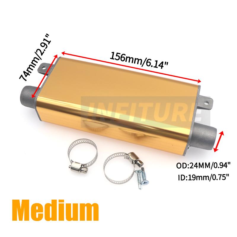 24mm Muffler Air Parking Heater Exhaust Pipe Aluminum Alloy Small Medium Large For Car Truck Camper VAN