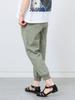 Beams Heart Linen Blend Dry Touch Jog Size M Women's Pants, Olive,
