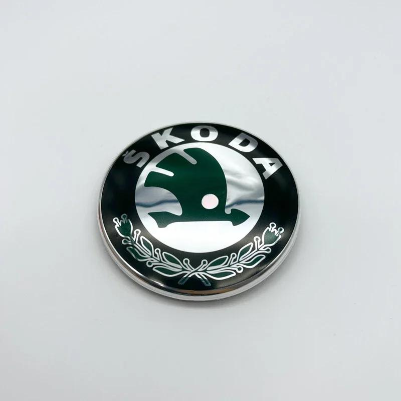 DDWO5 80mm 90mm 100mm Car Logo Badge Car Front Grille Rear Trunk Emblem for Skoda Octavia Rapid Fabia A7 Superb KAMIQ VRIS Accessories