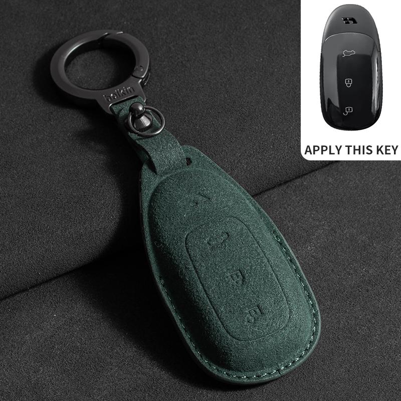 Умный чехол-брелок для ключа автомобиля Cover Fob для LEADING IDEAL Lixiang L6 L7 L8 L9 ONE Li Auto Чехол-оболочка для ключа Замшевый брелок Аксессуары
