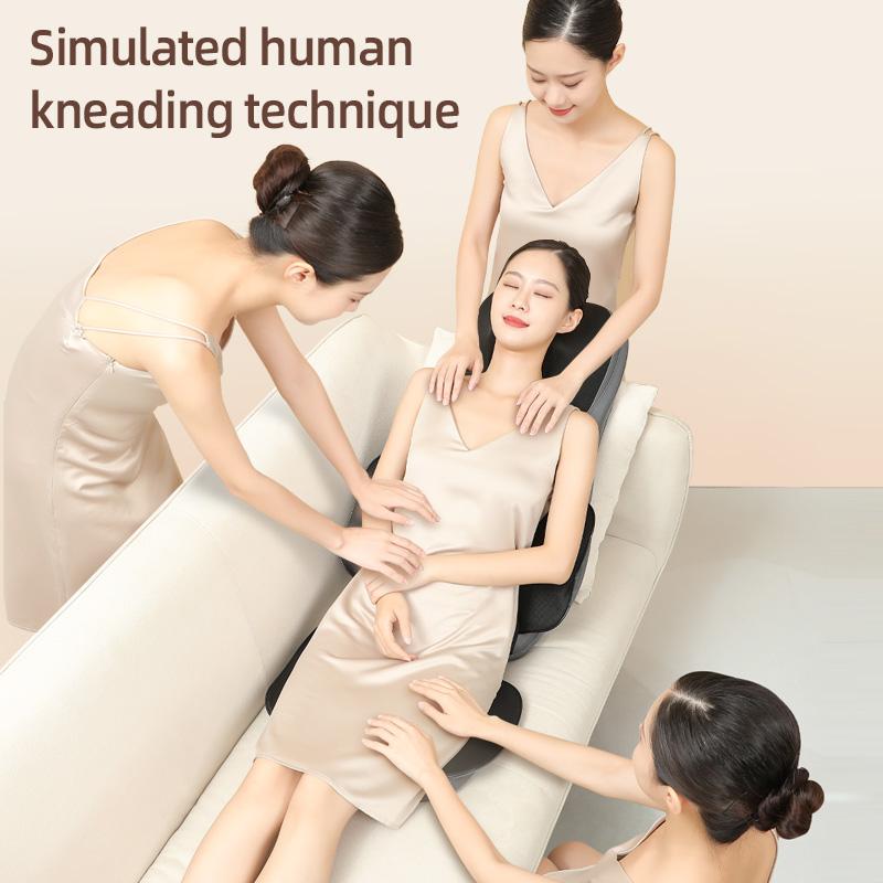 Дом/Автомобиль Облегчение боли в спине Разминающий Вибрационный Массаж Подушка для сиденья Шиацу Массажер для шеи и спины Подушка для массажного кресла всего тела