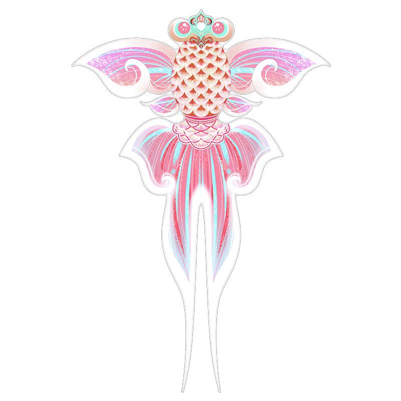 Handmade Retro Bamboo Goldfish Kite for Children's Dance Décor
