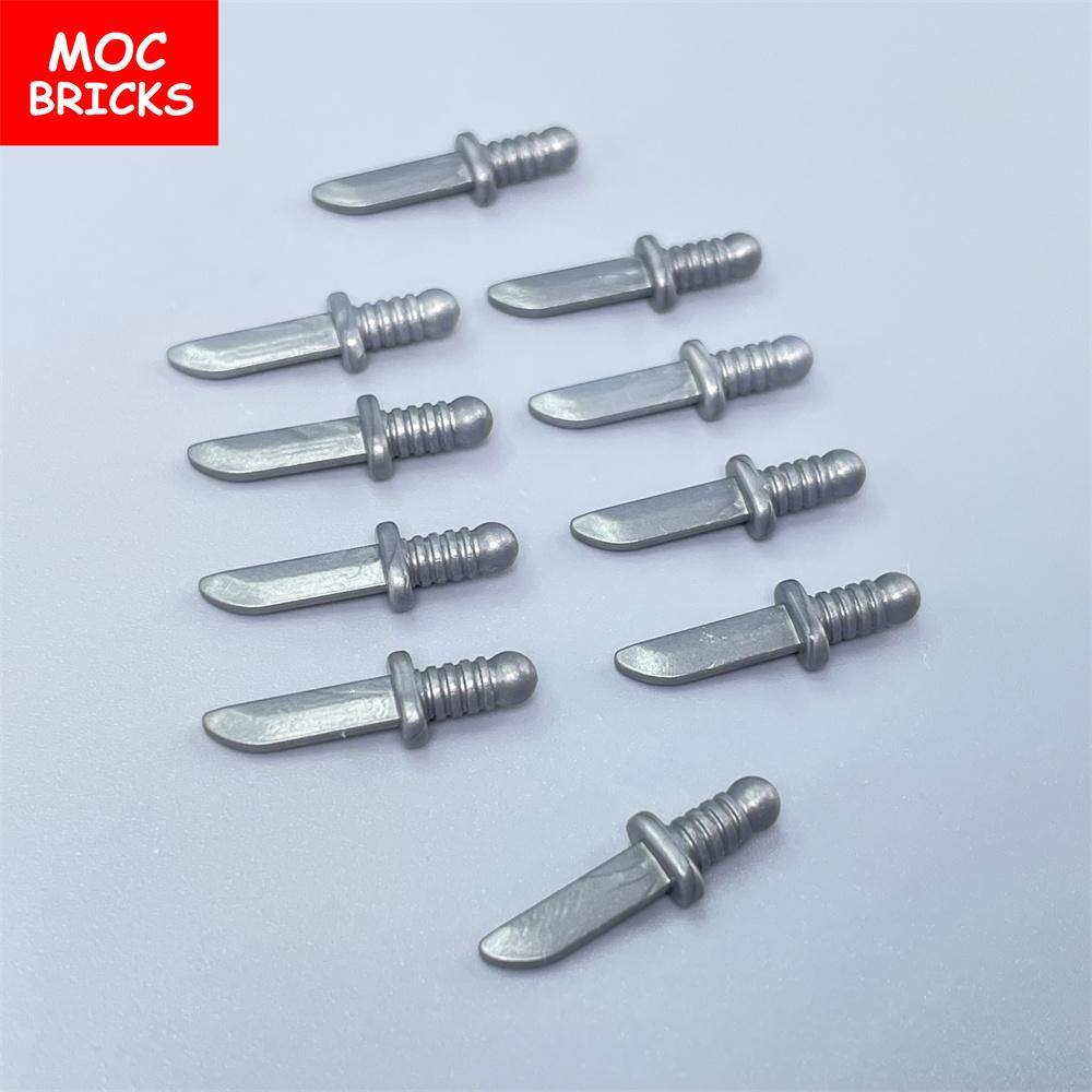 20pcs/lot MOC Bricks Weapon Gold Knife Cutter Sword 44658a Assembles Particles Building Blocks Accessories Plastic Dolls