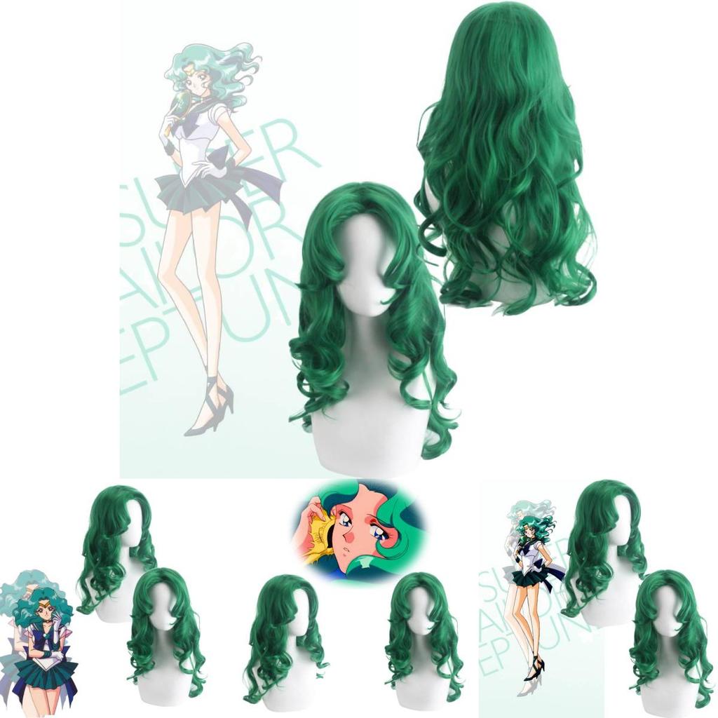 Kaiou Michiru Cosplay Wig For Anime Fans Medium Length, High Temperature Fiber, Cartoon Style