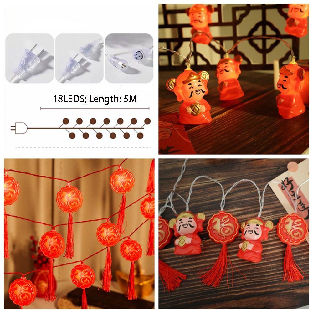 Waterproof LED Chinese Lantern Chinese Style Good Luck Hanging Lantern Lights Bright Red Color Atmosphere Lamp Chinese New Year