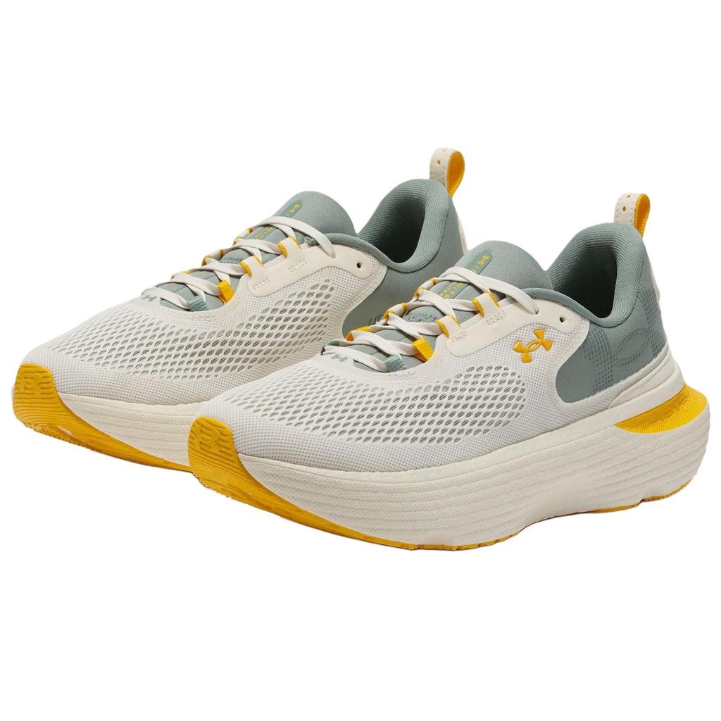 Under Armour Infinite Elite 2 Амортизирующая Поддержка Низкий Верх Тренировочные Для Бега На Длинные Дистанции Мужские Бежево-Зеленые Кроссовки 3028169-280