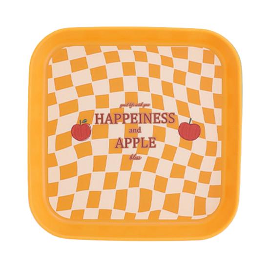 Reusable Easy To Clean Bone Dish BPA Free Stackable Storage Fruit Pattern Plastic Snack Tray