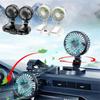Car Fan Portable Two Head Electric Vehicle Mounted USB,360° Rotation Vehicle Fan 2 Speeds Strong Wind Circulation Fan Portable Electric Fan For Dashbo