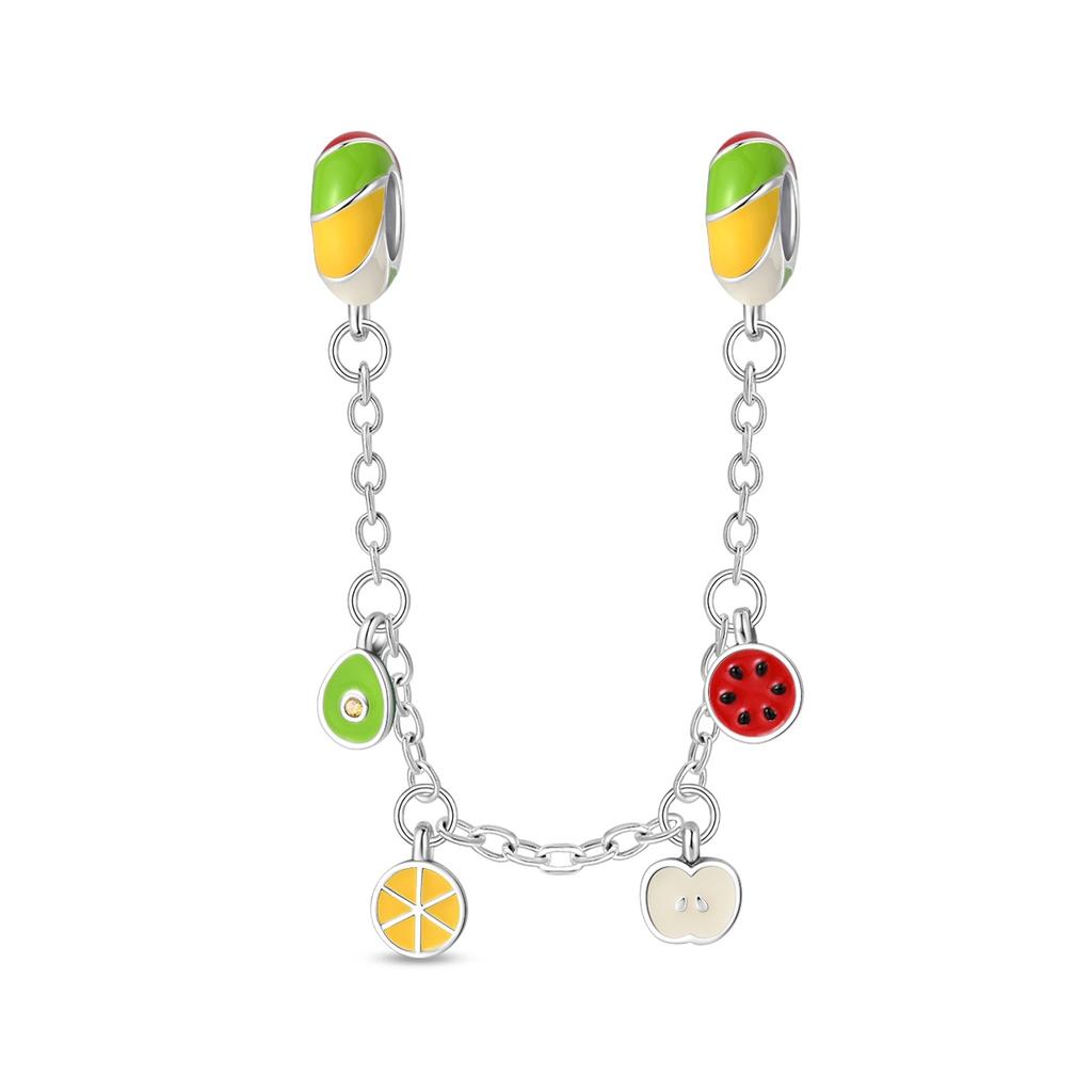 New 925 Silver Strawberry Cherry Fruit Series Charms Beads Fit 3mm 925 Original Bracelets DIY Birthday Jewelry Gifts