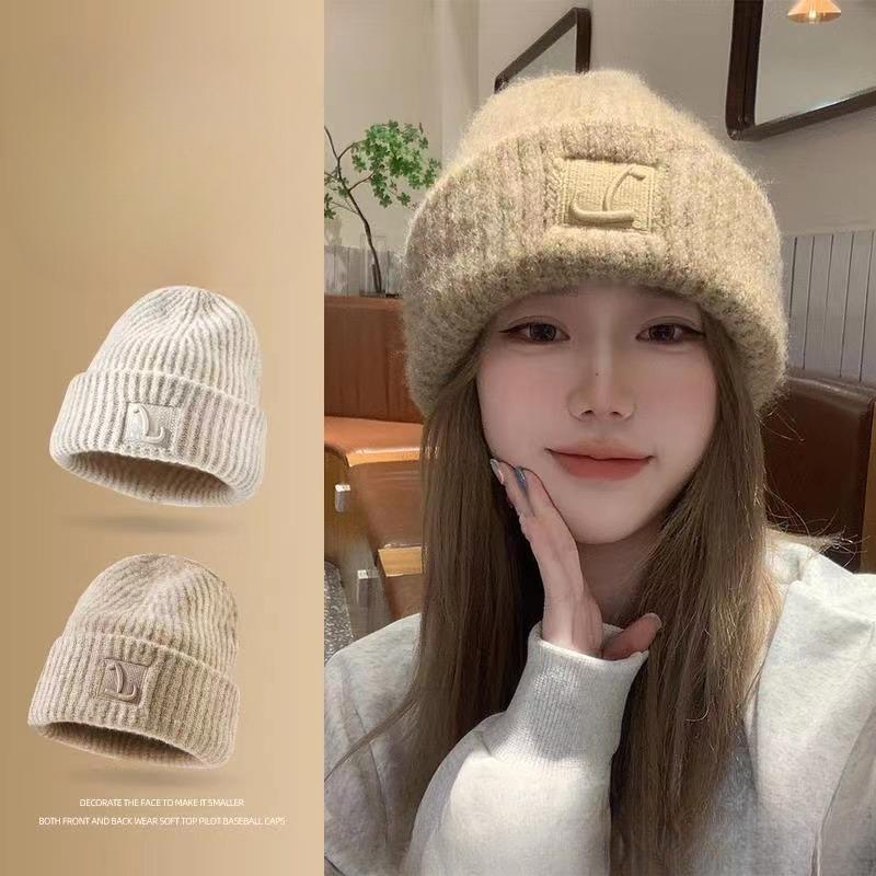 Свободная вязаная шапка корейского выпуска, женская осенне-зимняя универсальная толстая вязаная шапка, шапка Baotou
