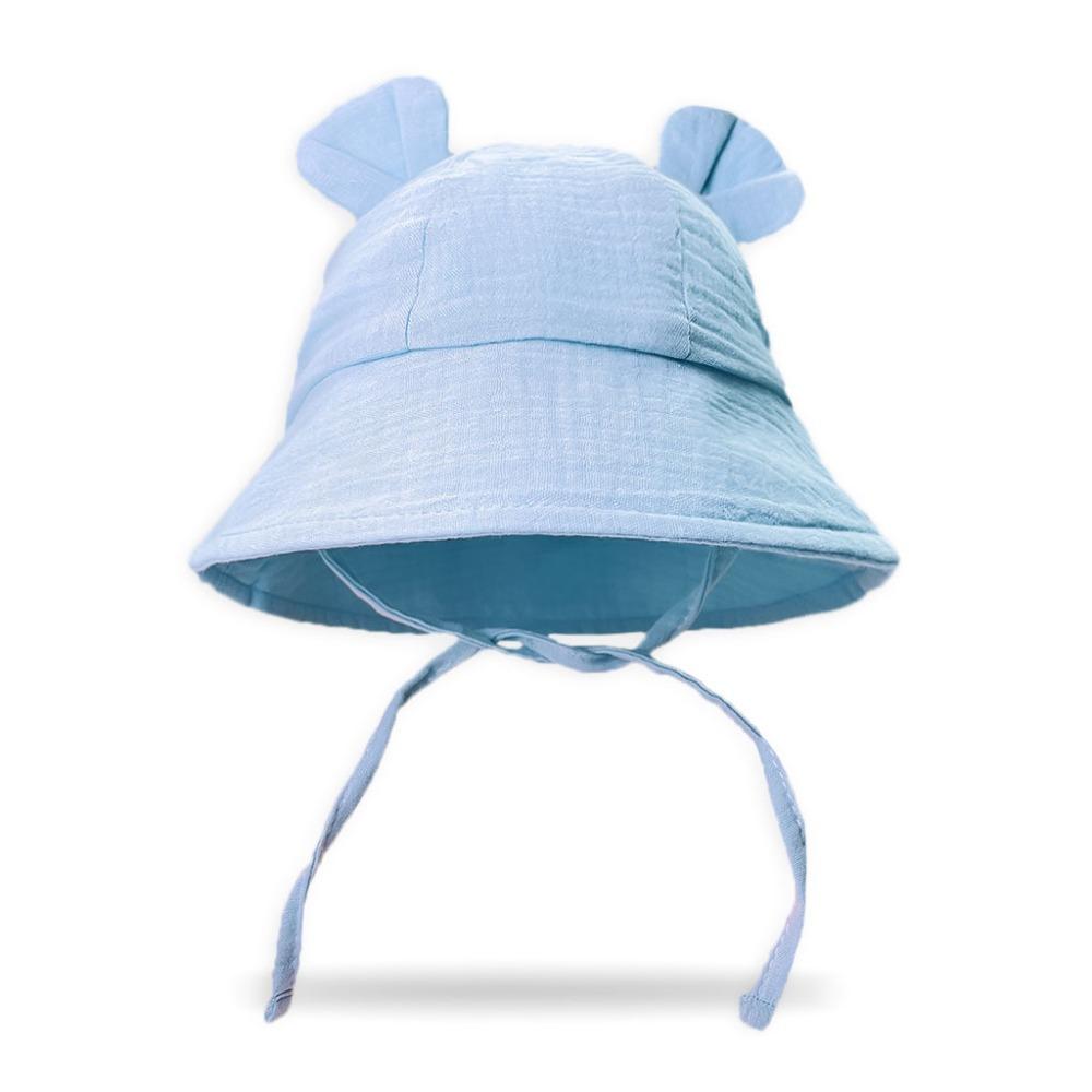 Korean Baby Bucket Hat Cotton Boys Girls Sunhat Cute Baby Bear Ear Hat  Toddler