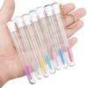 Eyelash Brush With Tube Keychain Resin Drill Eyebrow Mascara Wand Applicator