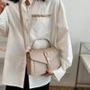 Модная минималистская сумка через плечо с верхней ручкой и клапаном для женщин, однотонный квадратный кошелек с простым дизайном, женская сумка