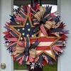 40cm Diameter Independence Day Wreath 4th Of July Front Door Patriotic Flag Garland Festival Celebration Decor USA Party Supply