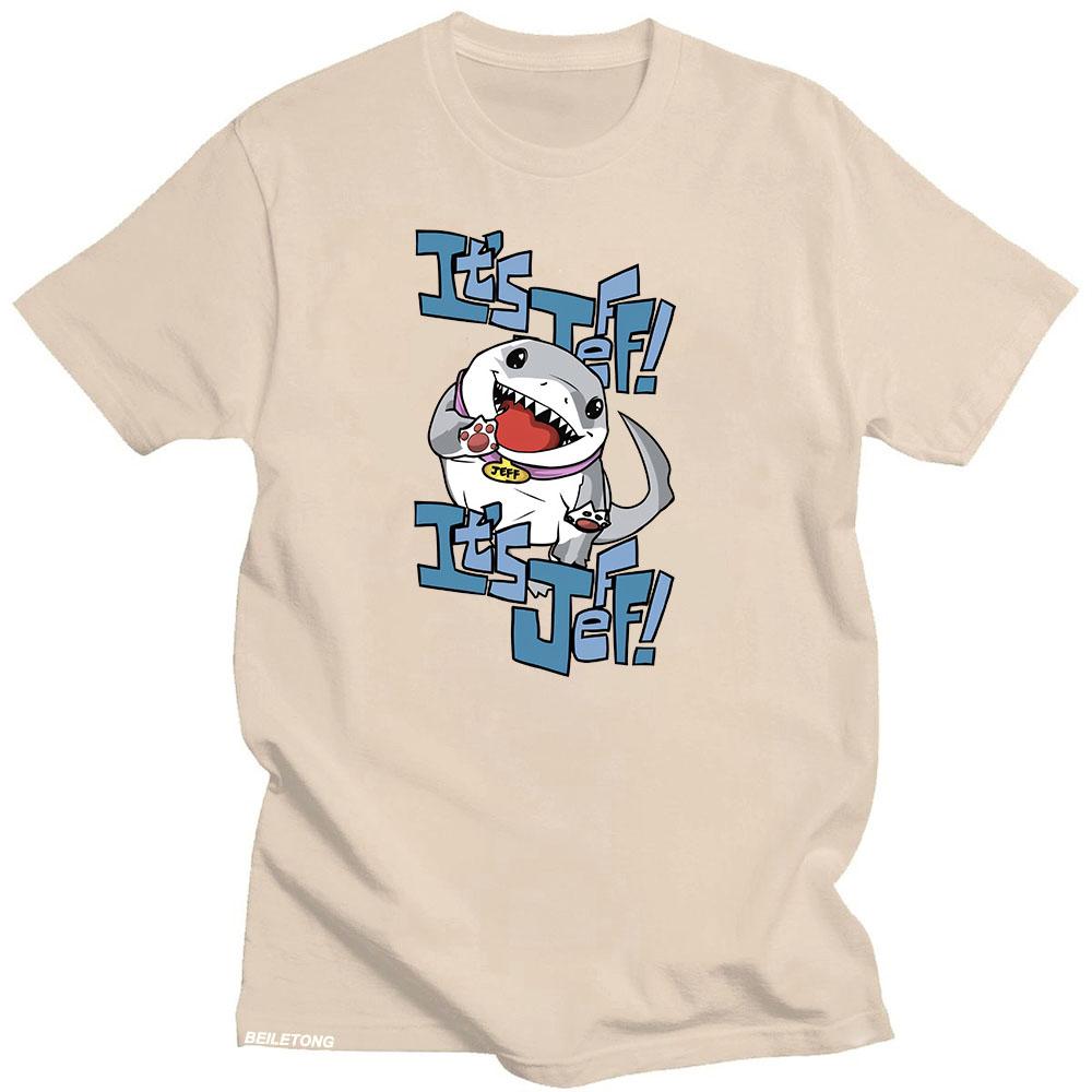 Jeff The Landshark T Shirt Cartoon Print Harajuku Kawaii Soft Tee-shirt Short Sleeve Retro Tshirt Sudaderas Women/men Clothing