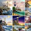 5D Diamond Painting Lighthouse Cross Stitch Kit Full Drill Round Embroidery Landscape Mosaic Picture of Rhinestones Home Decor