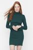 Women's Fashion New Dress Emerald Green Emerald Green Fitted Mini Knitwear Basic Dress