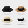 Korean Style Sunscreen Bucket Hat Wide Brim Women's Sun Hat Fashion Straw Woven Hat  Ladies
