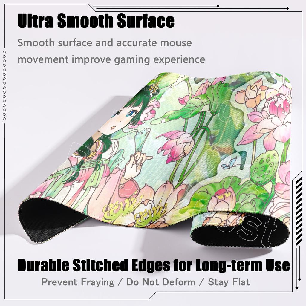 Natural Rubber Non-slip Mouse Pad Kawaii The Apothecary Diaries Anime Extended Deskmat Gamer Computer HD Print Keyboard Mausepad