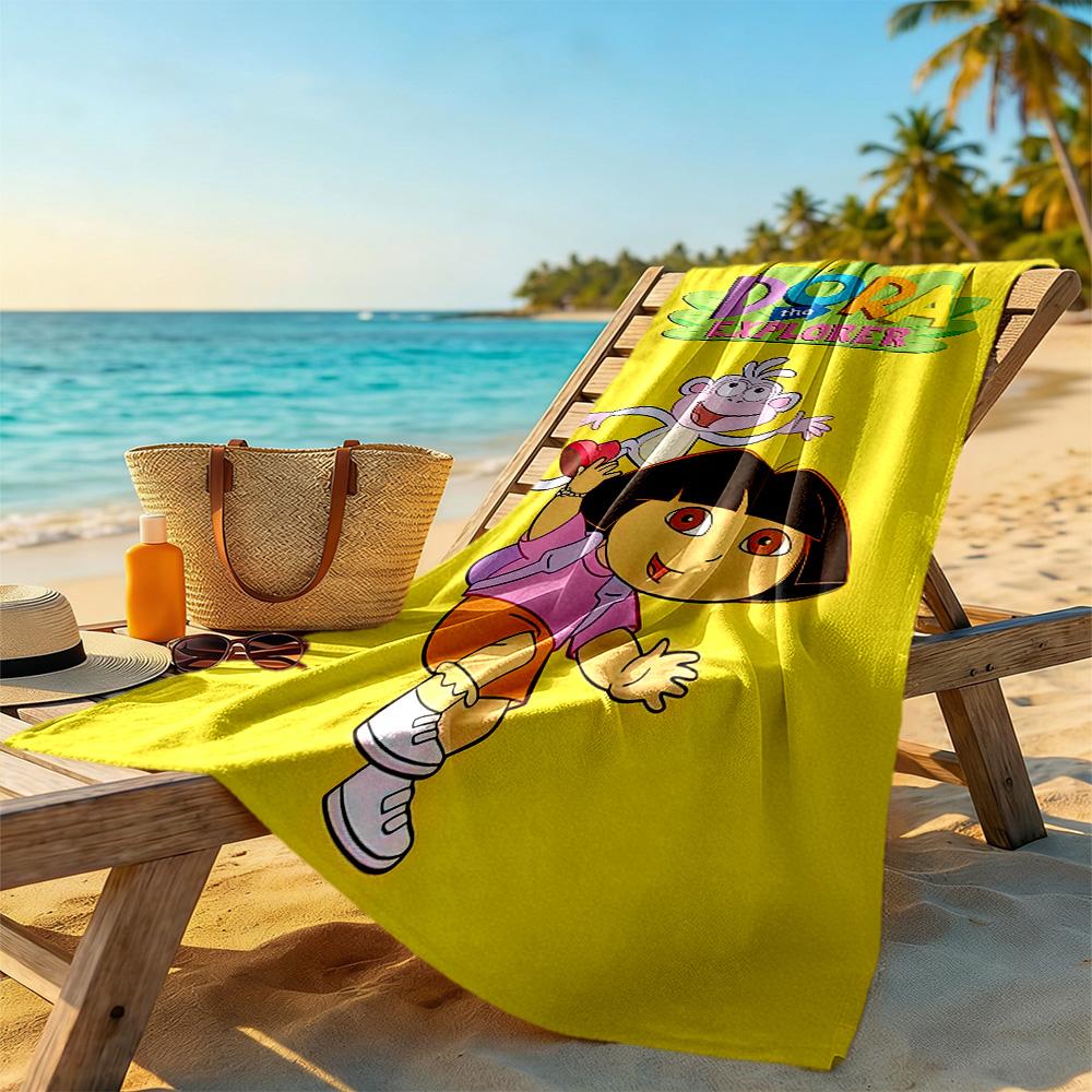 Dora Explorer Beach Towel High Absorbency & Quick-Dry Comfortable Lightweight Portable for Swimming,Beach,Camping, Travel, Beach Accessories,Gym