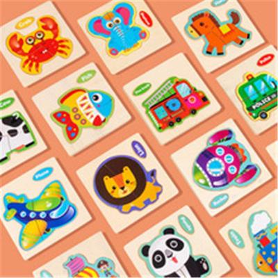 Для детей ранние развивающие игрушки головоломки игрушки мультяшные животные пазлы 3D деревянные головоломки дерево 3d