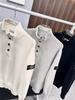 Stone Island Новый осенне-зимний шерстяной свитер-пуловер с молнией на пол-лица и высоким воротником