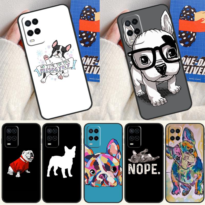 French Bulldog Art For Oppo A18 A38 A78 A98 A96 A58 A17 A77 A80 A40 A60 A16 A76 A74 A94 A54 A15 A57S Phone Case