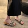 Summer Women's Slippers for Outwear 2024 New Fashion Roman Style Flat Bottom Slippers for Leisure Beach Slippers for Women