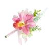 Искусственный шелковый цветок с зажимом-булавкой, реалистичный набор для украшения цветка для элегантного свадебного корсажа и запястного цветка