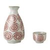 Sake Lion Arabesque Includes Tokkuri Sake Cup Ceramic Mino Perfect for Cold and Hot Made In Japan Ale-net Set, Design, 2-go Capacity, & (2 Pieces),