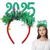 Повязка на голову в канун Нового года 2025 года - Рождественская повязка на голову - Праздничная вечеринка, нарядная повязка на голову, украшения в виде звезд - Празднование Нового года