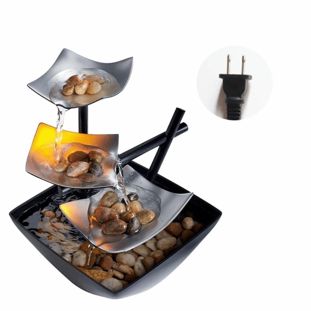 Relaxing Indoor Waterfall Realistic Desktop Fountain Zen Style Flowing Water Fountain Gift
