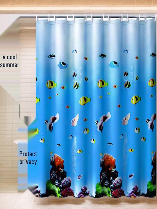 LIEI Anti-Mildew Waterproof Shower Curtain