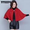 Jacket Women's Autumn and Winter All-match Shawl Cloak Outside Short Cloak Woolen Coat Temperament Elegant Lady Shawl