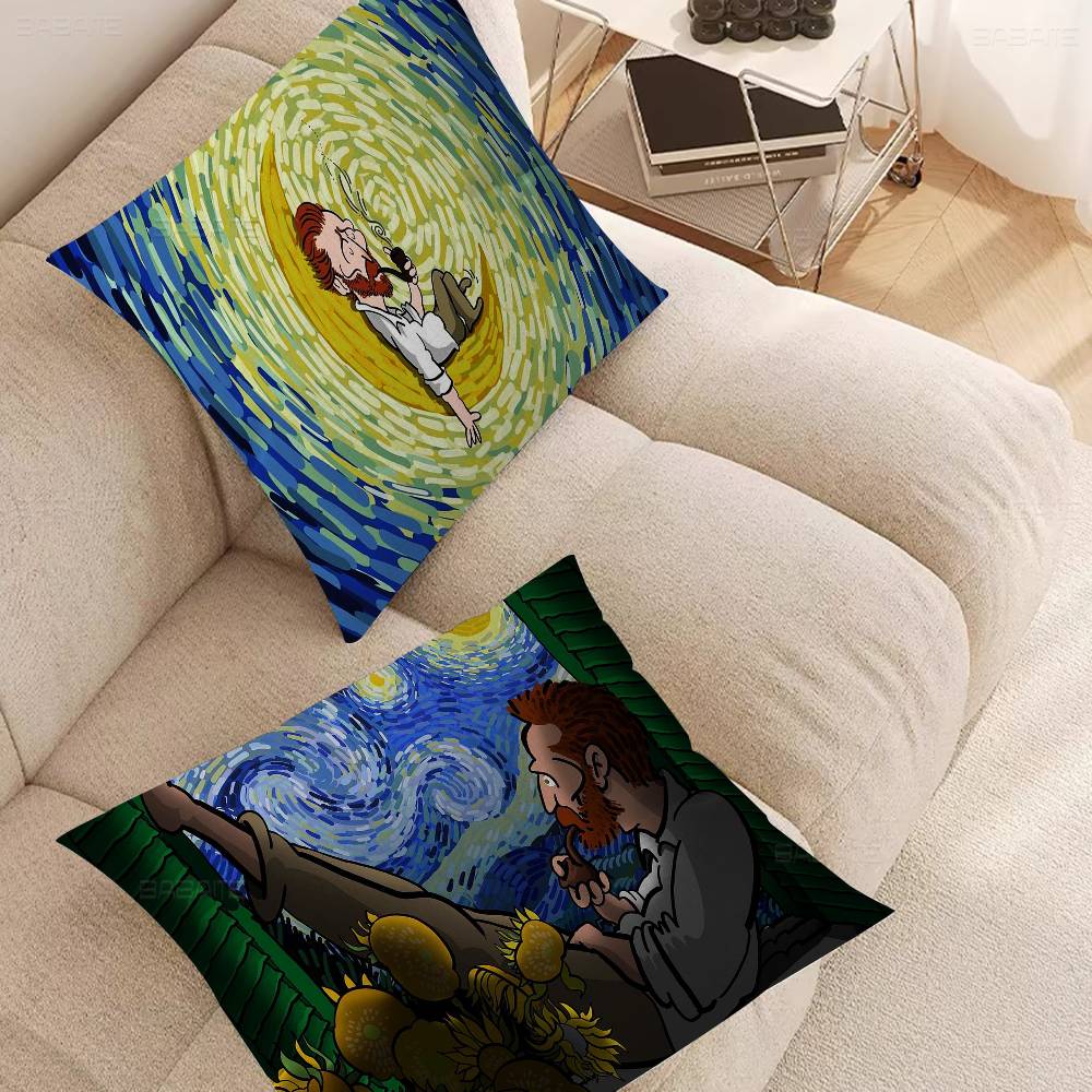 Painter Van Gogh Cushion Cover Pillow Cover Decor Pillowcase Printed Cushion Case For Couch