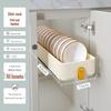 Pull-Out Basket Drawer Dish Rack for Kitchen Cabinet Storage