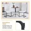 Table and Chair Set. Round 107 cm Dining Table with Double Storage + 4 White Dining Chairs with Diamond Pattern, MDF + Metal in Industrial Style.