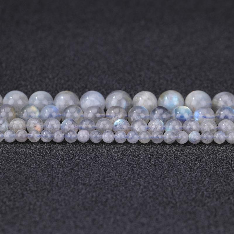 Natural Grey Moonstone Beads | Handmade DIY Jewelry Accessories | Round Beading Semi-finished Products In Stock