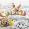 Cute Rabbit Easter Eggs Balcony Glass Window Background Beautification Decoration Window Stickers