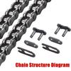 35 Roller Chain 140 Link+ Chain Breaker, Fit For Coleman CT200U CC100X Baja Doodle Bug Blitz Dirt Bug Racer Motor Sports DB30 Harbor Freight Predator