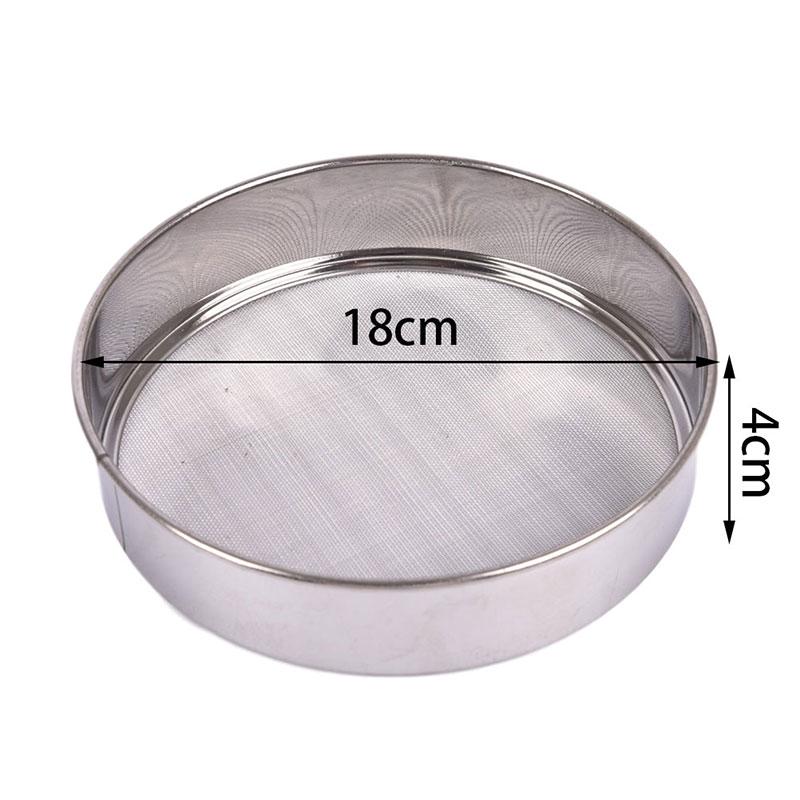 Kitchen Mesh Flour Sifter Round Stainless Steel Flour Sieve Strainer Sifters AVE
