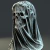 Grim Reaper Death Skull Figurine Veil Hell God Of Death Statue Realistic Ghost Sculpture Halloween Party Ornament Home Decor