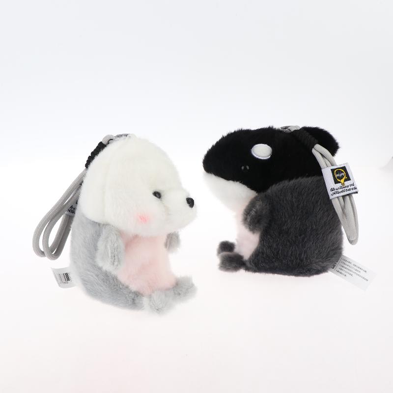 Dolphin Plush Bag Pendant Stuffed Animal Keychain Cute Soft Toy for School Backpack Purse Kids Gift