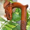 Wooden Carved Eagle Head Snake Climbing On A Tree Shaped Cane Handmade Wood Crafted Comfortable Handle Hand Carved Cane for Man Woman