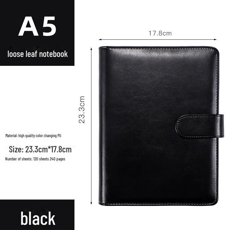 Набор из кожаных блокнотов с магнитной застежкой — с возможностью нанесения логотипа, включает блокноты формата A5 и B5 с отрывными листами в подарочной коробке