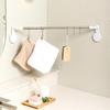 Space-Saving Multi-Purpose Hanging Stainless Steel Clip 4P Silver