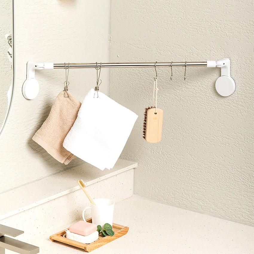 Space-Saving Multi-Purpose Hanging Stainless Steel Clip 4P Silver