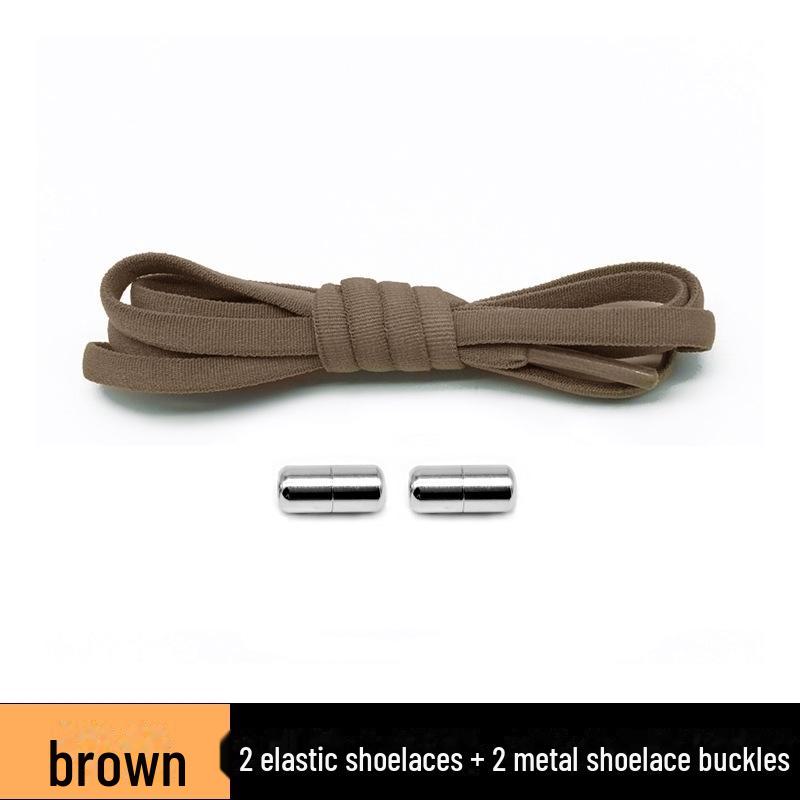 Новые ленивые шнурки с пряжкой из сплава металла для детей и взрослых - эластичные шнурки со свободным завязыванием