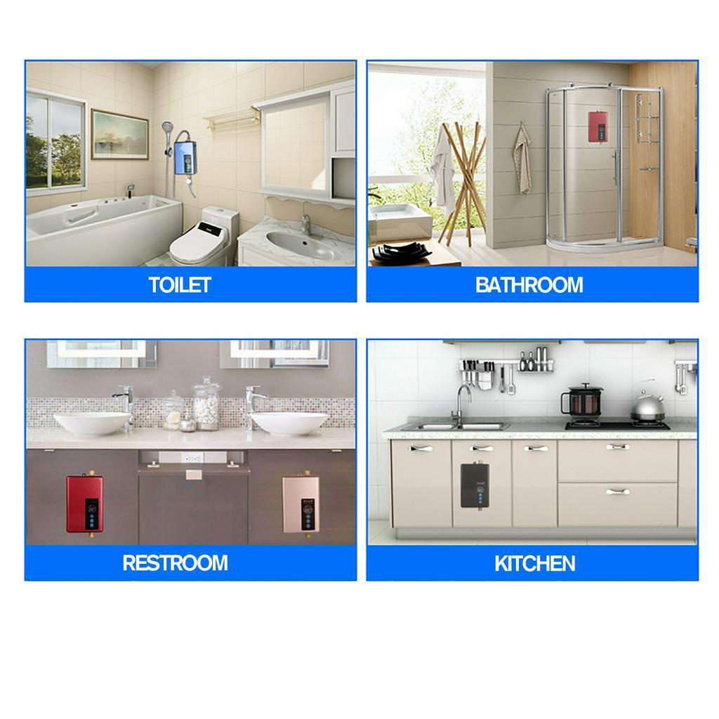 Система мгновенного нагрева воды 4000 Вт Мини-мгновенный электрический проточный водонагреватель для кухни, ванной комнаты 110-240 В